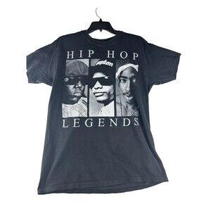 Biggie Eazy E 2Pac Hip Hop Shirt Size M Black
